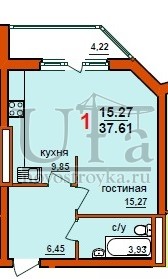 Купить 1-комнатную квартиру 37.61 кв.м. в ЖД по ул.Интернациональная