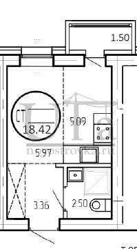 Купить Студия-комнатную квартиру 18.42 кв.м. в Апартаменты Идея