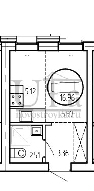 Купить Студия-комнатную квартиру 16.96 кв.м. в Апартаменты Идея