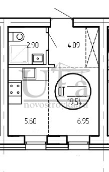 Купить Студия-комнатную квартиру 19.54 кв.м. в Апартаменты Идея