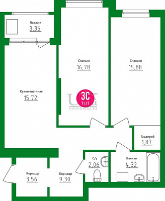 Купить 3-комнатную квартиру 71.17 кв.м. в Жилой комплекс Юлай