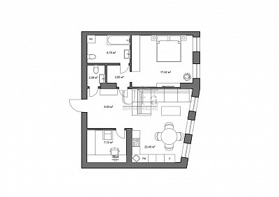 Купить 2-комнатную квартиру 72.8 кв.м. в Верхняя Торговая Residense
