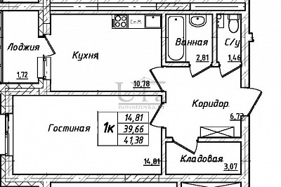 Купить 1-комнатную квартиру 41.38 кв.м. в кузнецовский затон, мкр, группа жилых домов