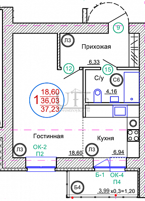 Купить 1-комнатную квартиру 37.23 кв.м. в ЖД квартала 7А по ул. Мушникова