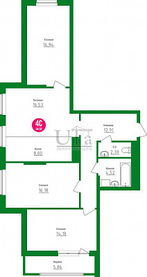 Купить 4-комнатную квартиру 94.58 кв.м. в Жилой комплекс Юлай