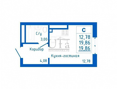 Купить Студия-комнатную квартиру 19.86 кв.м. в Жилой комплекс "Новоуфимский"